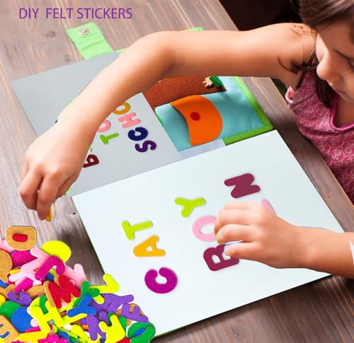 520Pcs Felt Letter Stickers, 1 Inch Alphabet for DIY Crafts