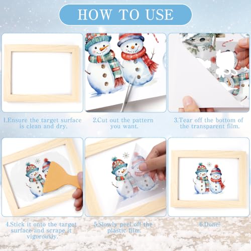 Winter Rub on Transfers for Crafts, Rustic Transfer Furniture Decals - style: Rustic Winter