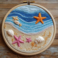 Punch Needle Kits for Beginners Beach and Starfish Sea Shells 20x20cm-3