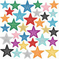 AUGSUN 36pcs Glitter Star Iron on Patches for Clothing - style: Glitter Star