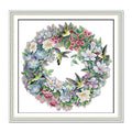 ITSTITCH Printed Cross Stitch Kits 11CT 26X25 inch 100% Cotton Holiday Gift DIY Embroidery Starter Kits Easy Patterns Embroidery for Girls Crafts DMC Stamped Supplies Needlework Art of Hummingbirds - color: Stamped 25.6x25 inch
