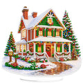 Eiflow Christmas Diamond Art Tabletop Kit for Adults Ornament, DIY Table Top Diamond Art Painting with Stand Acrylic Stand Up Gem Painting Board Kit - color: Home