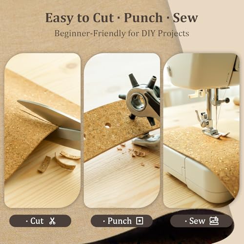 SorenCut Cork Fabric by The Yard for Sewing: Natural Cork and Gold Embellished Craft Fabric Sheet,Glitter Fabric Roll 12.5 * 52 Inch for Earrings and Other HandCrafts DIY Projects - color: Yellow 1938