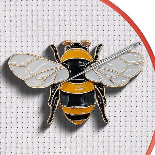 Magnetic Needle Minder Magnet Embroidery Accessories and Supplies Embroidery Needle Holder Cross Stitch Holder Needlework Supplies (Cardinal) (Bee) - size: Bee