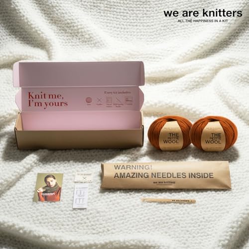 We Are Knitters Osiris Snood Kit | Beginner Crochet Gift Kit | Easy Warm Winter Snood | Stylish DIY Handmade Accessory Set Cozy Relaxing Craft GiftPro - color: Burnt Orange