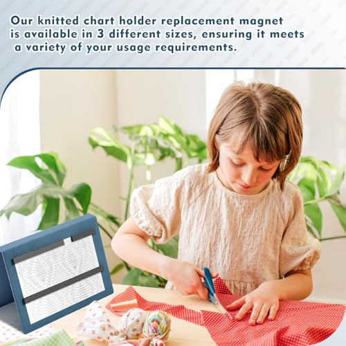 Flutesan 1 Pcs Knitting Pattern Holder, Fold up Cross Stitch Knitting Chart Keeper with Replacement Magnets, Magnetic Cross Stitch Accessories (Folded Size 6.1 x 9 Inch,Blue) - color: Blue, size: Folded Size 6.1 x 9 Inch