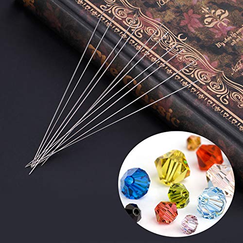 Extra Fine Thin Beading Embroidery Needles 40 Pcs - Long Straight Jewelry Making Needles with Threaders and Sewing Pin Cushion