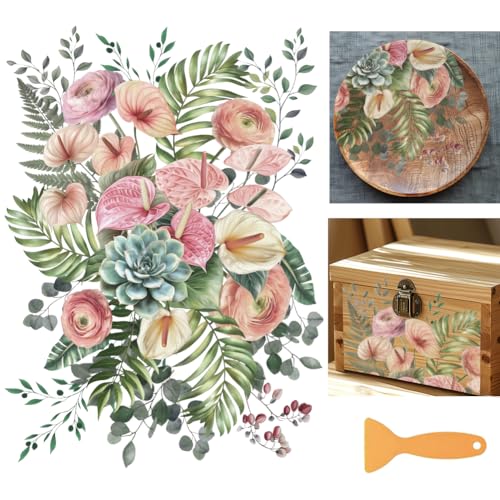 3 Sheets Elegant Calla Lilies Rub on Transfers for Crafts, 12×6in - style: Calla Lily Floral