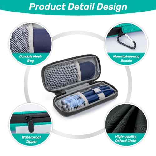 SMYV Insulin Cooler Travel Case with 2 TSA Approved Ice Packs, Cyan - color: Cyan