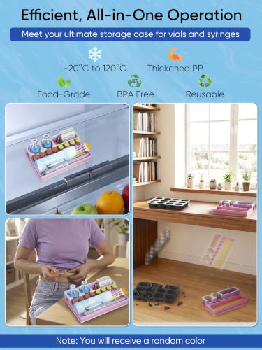 Peptide Case for Fridge 3ml & 30ml, Vial Holder, Random Rainbow Colors ﻿ - color: Random