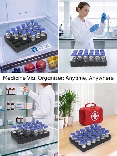 3ml Insulin & Peptide Vial Holder for Fridge - 24Slots, Vials Storage - color: 3ml × 24-slots