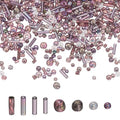 MECCANIXITY 5000 Pcs Mixed Glass Seed Beads, 1.5-6mm Mini Loose Glass Bugle Spacer Bead Embroidery Beads for DIY Craft Projects Earrings Necklaces Bracelets Jewelry Making, Bean Paste Red - color: Bean Paste Red