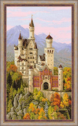 RIOLIS 1520 Neuschwanstein Castle Counted Cross Stitch Kit 13.75 x 23.5 in