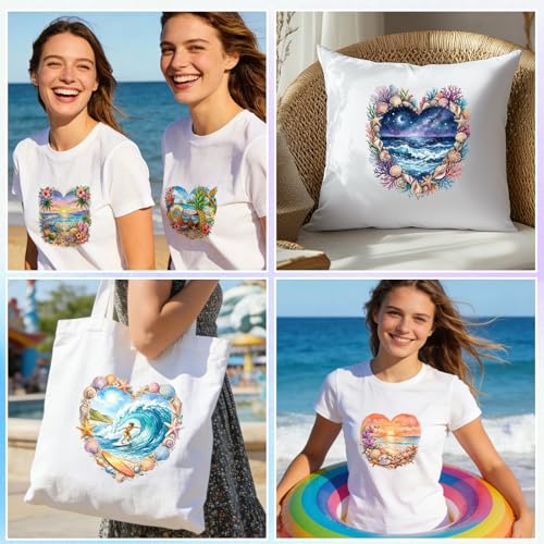 ANATTASOUL Heart-Shaped Silhouette 16PCS Heat Transfers Ready to Press - style: Heart-shaped Silhouette