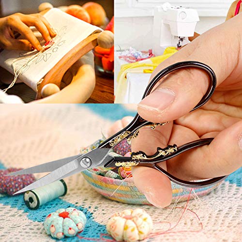 BIHRTC 4.33 In Vintage Embroidery Stainless Steel Craft Scissors DIY Tool