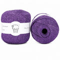80g Sparkle Silver Lurex Thread Shining Yarn, Metallic Crochet Thread Yarn for Crocheting, Sparkle Metallic for Knitting Clothes, Car Charm, Keychain Charm(Purple) - color: Purple