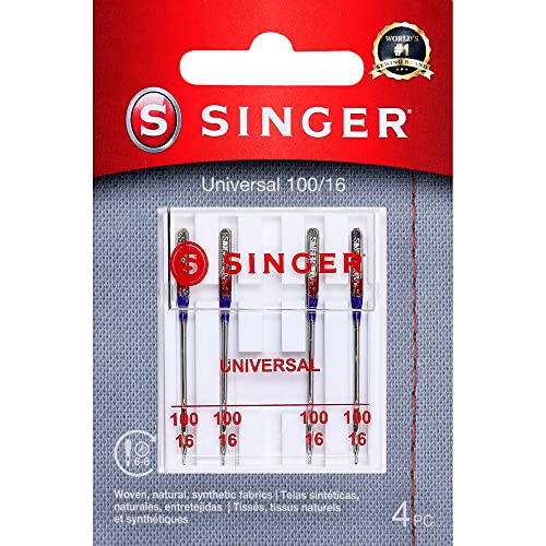 SINGER 04741 Regular Point Needles, Size 100/16, 5 Count - style: 100/16