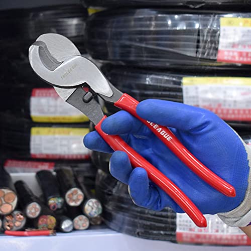 TOOLEAGUE 10 inches Cable Cutter,Heavy Duty Cable Cutting Plier, Red - size: 10", Red
