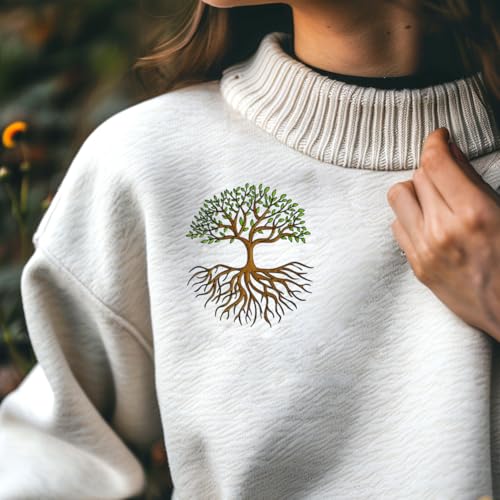 BENECREAT 4Sheets 24Pcs Trees Water Soluble Embroidery,11.7x8.3inch Branches Leaves Stick and Stitch Embroidery Paper Stabilizer for Shirts, Coats, Bags - color: Trees of Life