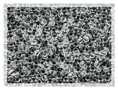 1800 pcs (0.7oz=20g) Preciosa Ornela Seed Beads 10/0 (2.3mm-0.8mm Hole), Rocailles for Embroidery, Bracelets, DIY and Other Craft, Transparent colorless Crystal 00050 - color: Crystal (00050)