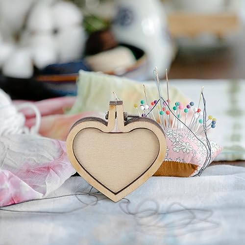SEWACC 10pcs Mini Embroidery Hoops Pendant Frames 1.57 inch Cross Stitch Rings for DIY Necklaces Brooches Retro Jewelry Making Handcraft Decor and Mini Craft Projects