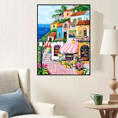 niurenmaoyi Landscape Stamped Cross Stitch Kits for Beginner,12X16In - color: Cross Stitch Kits00617-02