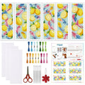 ORIGACH 6 Pack Lemon & Feather Cross Stitch Kit - style: Fresh Lemon & Feather