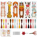 ACRNIGHEET 6PCS Cross Stitch Bookmark Kits for Beginners Cartoon Animals - style: Cartoon animal patterns