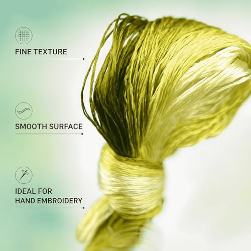 Natural 100% Silk Thread, Handmade Embroidery Thread Silk Floss 8 Colors 110m Each (99) - color: 99
