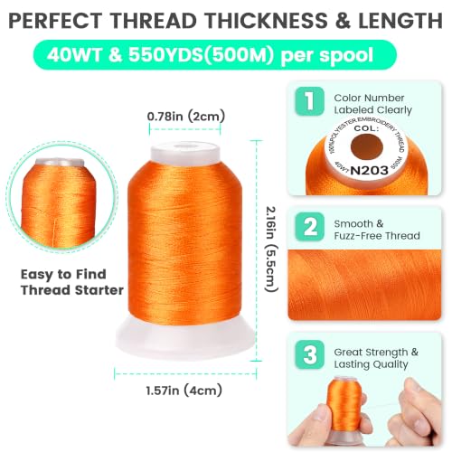 New brothread 30 Colors Polyester Embroidery Machine Thread - Assortment 1 - color: Assortment-1