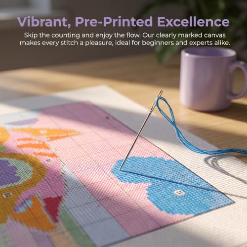 uatouanfy Lucky Cat Maneki Neko Cross Stitch Kit 11CT Beginner 15x15.5 Inch