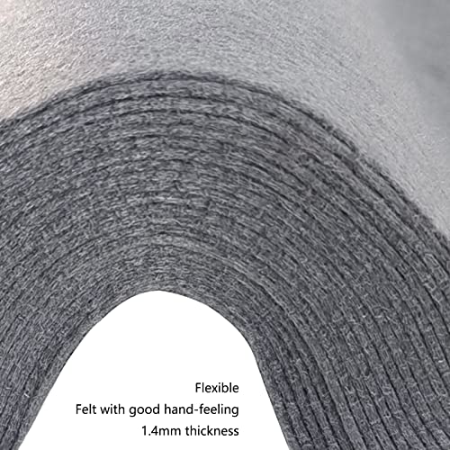 Jtnohx Soft Light Grey Felt Sheets Flexible Felt Fabric for Crafts 12" 20Pc - color: Light Grey