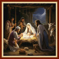 Foxdiviy Stamped Cross Stitch Kits Full Range of Embroidery Needlework Starter Kits for Beginners Adults 11CT Embroidery Patterns Art Crafts DIY Needlepoint Kits-Nativity 18x18 inch - color: Stamped Set 19