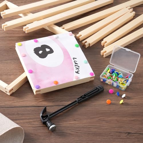 Jieting Wooden Stretcher Bars Kit with 100 Tacks, Canvas Stretcher Bars for Needlework, Embroidery, Cross Stitch, Needlepoint & Fabric Crafts Frame Set (6/10 / 14 Inch) - color: 6 / 10 / 14 Inch