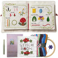Herdiese Embroidery Stitch Book Kit for Beginners with 32 Stitches