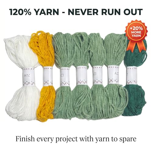 Fusionchaos Punch Needle Kits for Adults Beginners, Green Daisy - color: Daisy