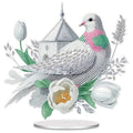 POETRYDRAW Diamond Art Ornament Desktop Kit Bird Flower, Stand Up Diamonds Painting Ornament for Adults, 5D DIY Special Diamond Gem Craft Tabletop Placement Board Kit - color: Flower Bird