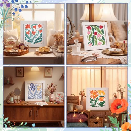 Trandraft Holiday Small Diamond Art Kits for Adult, 13 Pcs, Flower - style: Flower