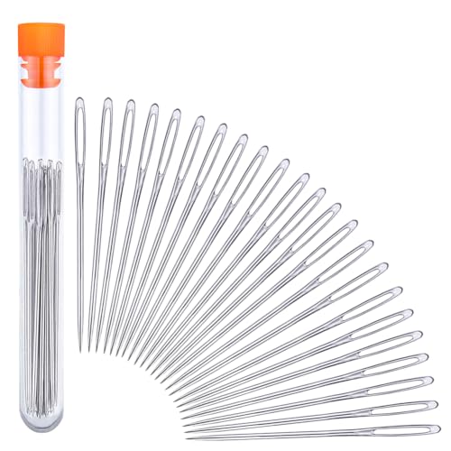 Large Eye Sewing Needles, 2.05 inch Sewing Sharp Needles for Hand Sew - size: 2.05in, 23pcs