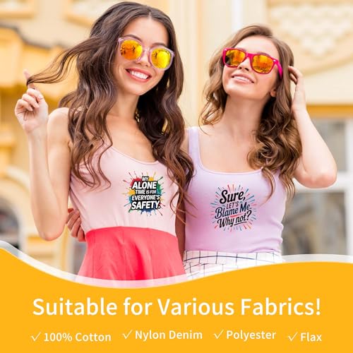 24 Sheets Funny Sarcastic Iron on Transfers for T-Shirts