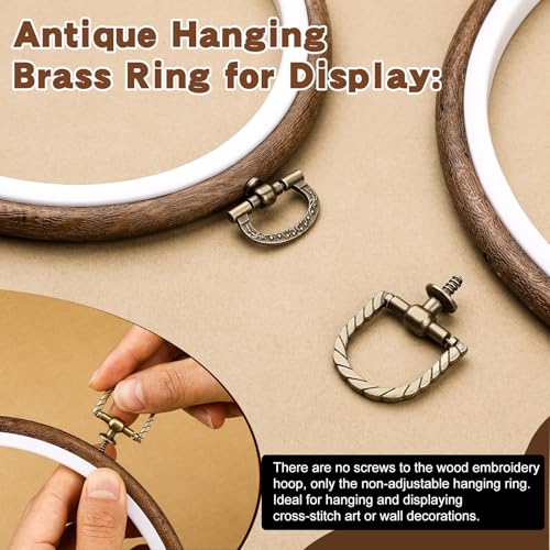 4 Pack Oval Embroidery Hoop Wood Embroidery Hoops Embroidery Frame - style: Circle & Oval