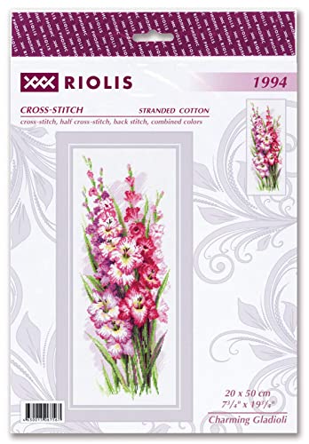 RIOLIS 1994 Charming Gladioli Counted Cross Stitch Kit 7.75 x 19.75 in - style: Charming Gladioli 1994