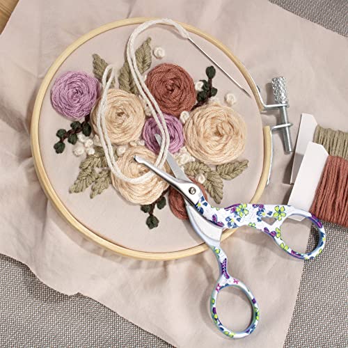 JubileeYarn TSA Compliant Rounded Embroidery Craft Stainless Steel Stork Scissors - Small Purple - 3 Units - color: Small Stork Purple, size: 3 Units