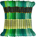 Blue Green Gradient Color Embroidery Floss - Cross Stitch Threads - Friendship Bracelets Floss - Crafts Floss - 14 Skeins Per Pack Embroidery Floss - color: Blue Green Gradient
