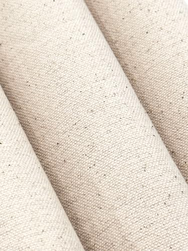 EOVEA | Canvas Fabric by The Yard - Cotton Duck, Heavy Duty, Natural, 62'' Wide & Breathable Material Bags, Crafts, Projects,Covers,Placemats(10oz Natural, 10 Yard) - color: 10oz Natural, size: 10 Yard