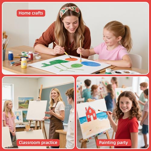 Simetufy 12 x 12 inch 12 Pack Painting Canvas Boards- Gesso Primed - size: 12"x12"