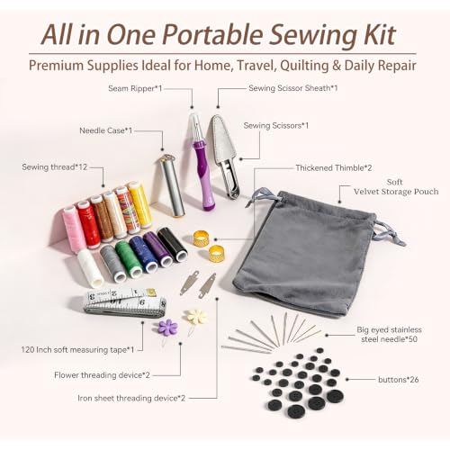 Steel Hand Sewing Needles Set for Denim Jeans Quilting Leather Professional