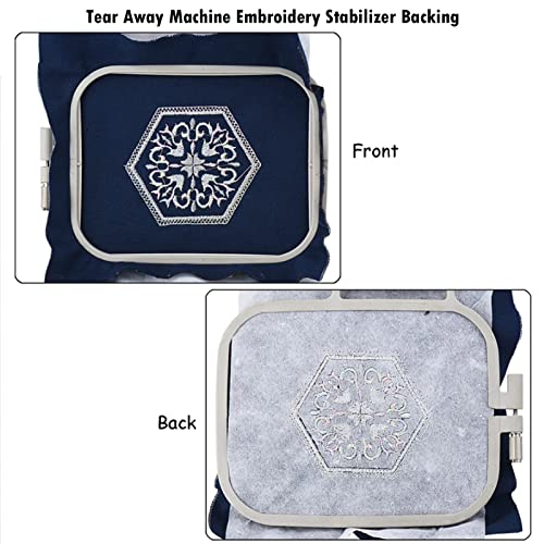 Tear Away Machine Embroidery Stabilizer Backing 24"x82' roll - White 3.5 oz for Machine Embroidery and Hand Sewing