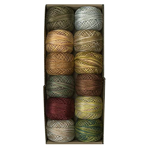 Valdani Pearl Cotton Sz 8 | Country Lights 2 Lighter Shades | 74 Yds/Ball - color: Country Lights Set 2: Lighter Shades, size: 8