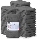 Bulk 216-pack Commercial Cotton Mop Towels, Hotels & Bar, 16x19 in, Grey - color: Grey, size: 216 Pack